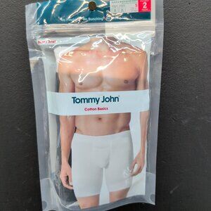 Tommy John Cotton Basics Boxer Brief Men's Underwear S Black & White Pack of 2